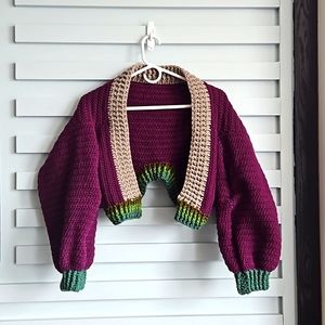 Handmade crochet bolero